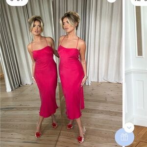 Djerf Avenue Dream Dress Midi Sunrise